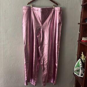 Eloquii Pink Metallic Pants Size 22 NWT